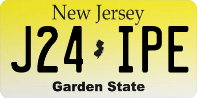 NJ license plate J24IPE