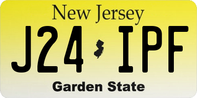 NJ license plate J24IPF