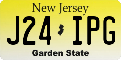 NJ license plate J24IPG