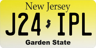 NJ license plate J24IPL