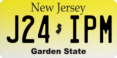 NJ license plate J24IPM