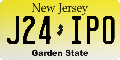NJ license plate J24IPO