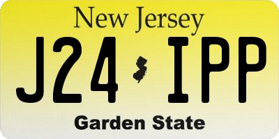 NJ license plate J24IPP