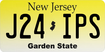 NJ license plate J24IPS