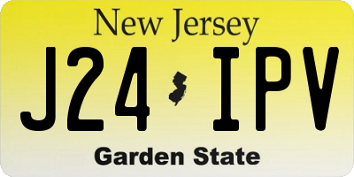 NJ license plate J24IPV