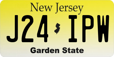NJ license plate J24IPW