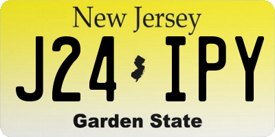 NJ license plate J24IPY