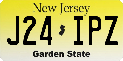 NJ license plate J24IPZ