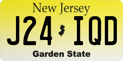 NJ license plate J24IQD
