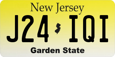 NJ license plate J24IQI