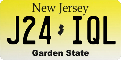 NJ license plate J24IQL