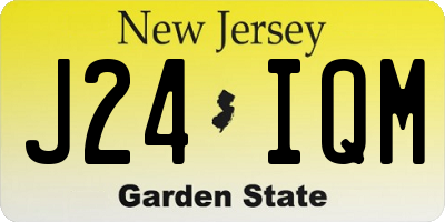 NJ license plate J24IQM