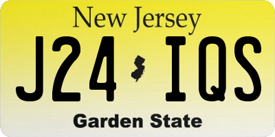 NJ license plate J24IQS