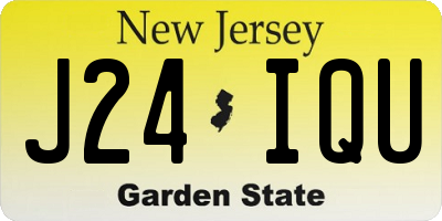 NJ license plate J24IQU