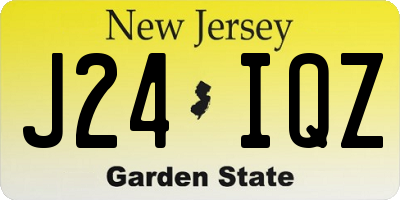NJ license plate J24IQZ