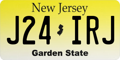 NJ license plate J24IRJ