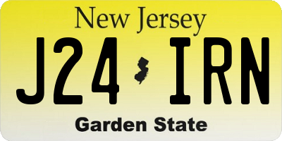 NJ license plate J24IRN