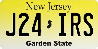 NJ license plate J24IRS