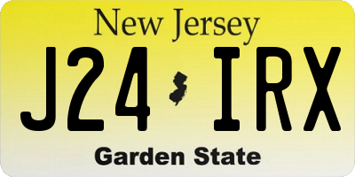 NJ license plate J24IRX
