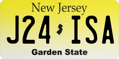NJ license plate J24ISA