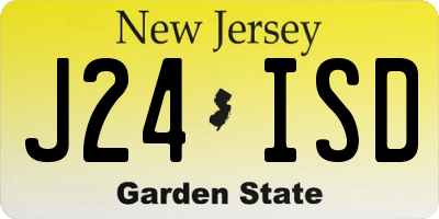 NJ license plate J24ISD