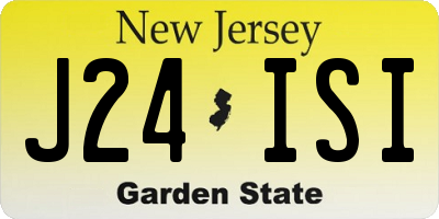 NJ license plate J24ISI