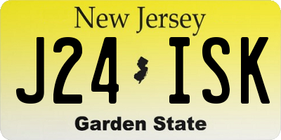 NJ license plate J24ISK