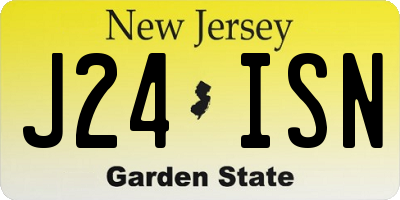 NJ license plate J24ISN