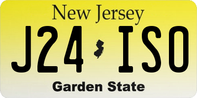 NJ license plate J24ISO