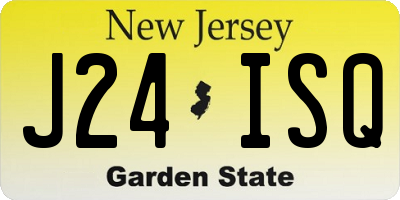 NJ license plate J24ISQ