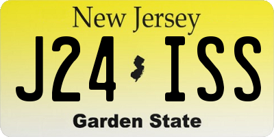 NJ license plate J24ISS