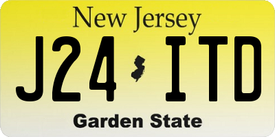 NJ license plate J24ITD