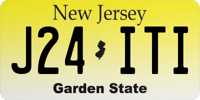 NJ license plate J24ITI