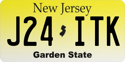 NJ license plate J24ITK