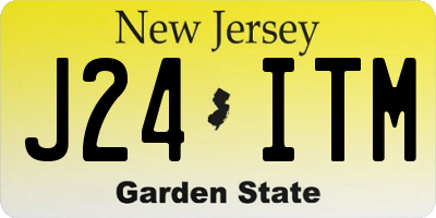 NJ license plate J24ITM