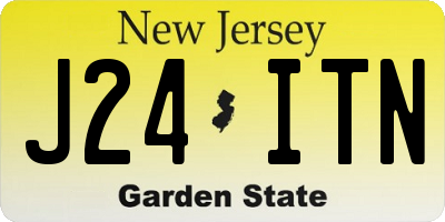 NJ license plate J24ITN