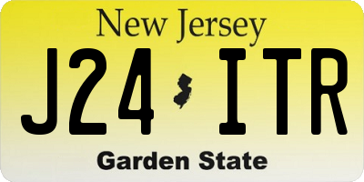 NJ license plate J24ITR