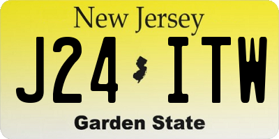 NJ license plate J24ITW