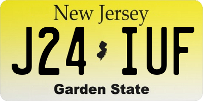 NJ license plate J24IUF