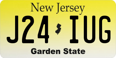NJ license plate J24IUG