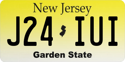 NJ license plate J24IUI