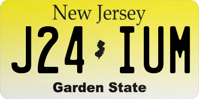 NJ license plate J24IUM