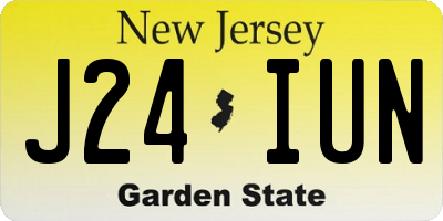 NJ license plate J24IUN