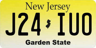 NJ license plate J24IUO