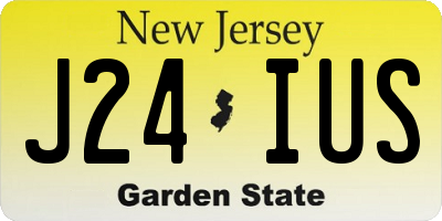 NJ license plate J24IUS