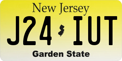 NJ license plate J24IUT