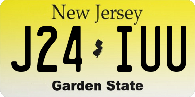NJ license plate J24IUU