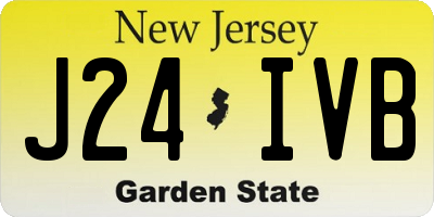 NJ license plate J24IVB