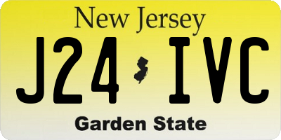 NJ license plate J24IVC