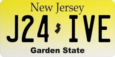 NJ license plate J24IVE